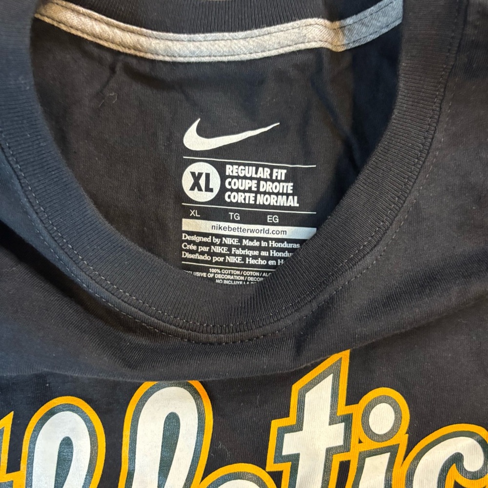 Nike Oakland Athletics Baseball Shirt Mens XL Black A's MLB Tee New With Tags - Picture 3 of 6